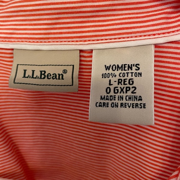NWOT LL Bean striped fitted button down shirt - Picture 3 of 3
